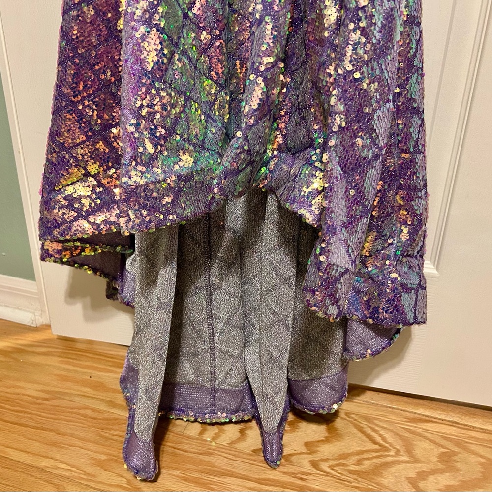 Lavender Sequin Mermaid-Style Prom Dress - Picture 3 of 8